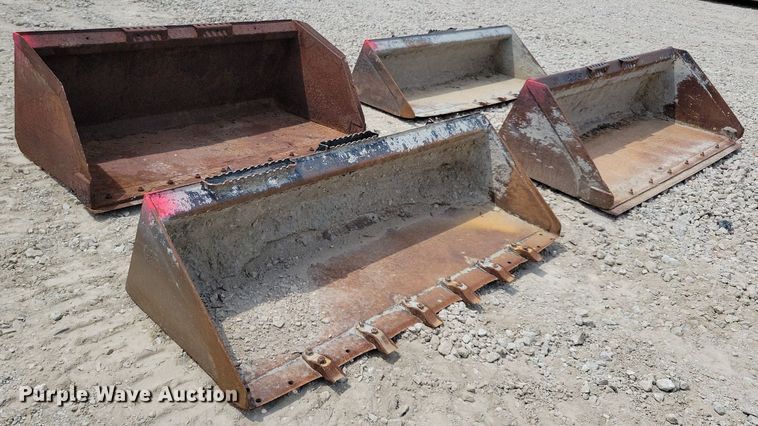 image for item JO9180 (4) skid steer buckets