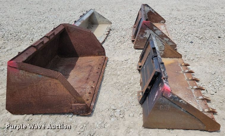 image for item JO9180 (4) skid steer buckets