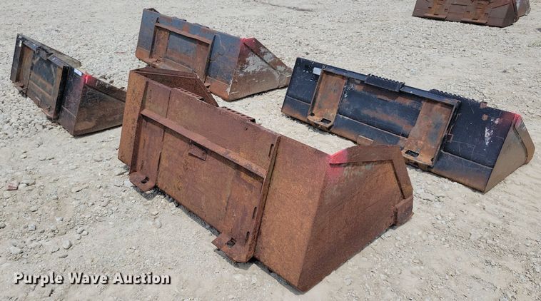 image for item JO9180 (4) skid steer buckets