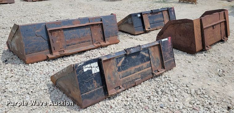 image for item JO9180 (4) skid steer buckets