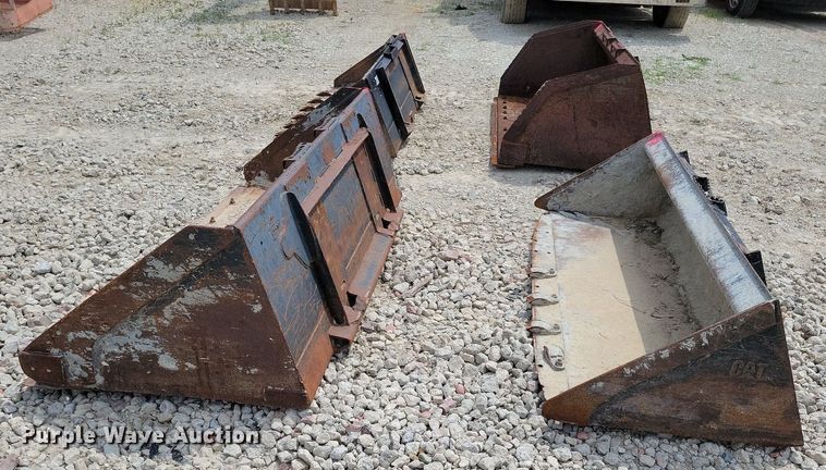 image for item JO9180 (4) skid steer buckets