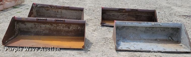 image for item JO9181 (4) skid steer buckets