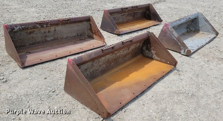 image for item JO9181 (4) skid steer buckets