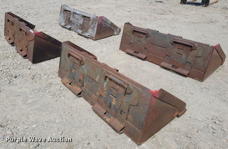 image for item JO9181 (4) skid steer buckets