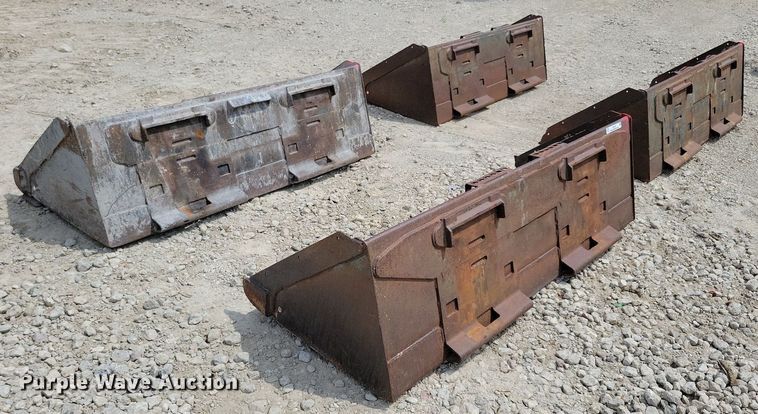 image for item JO9181 (4) skid steer buckets
