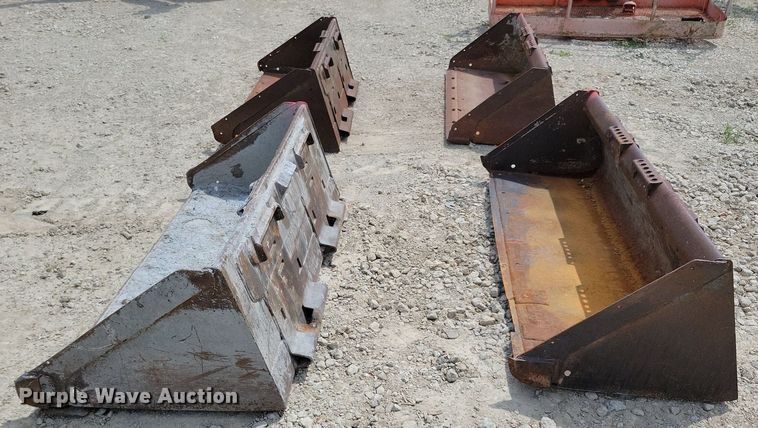 image for item JO9181 (4) skid steer buckets