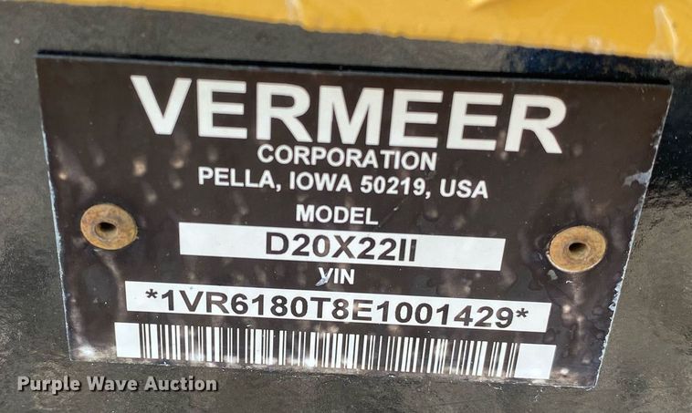 image for item KW9239 2014 Vermeer D20X22 Series II  directional boring unit