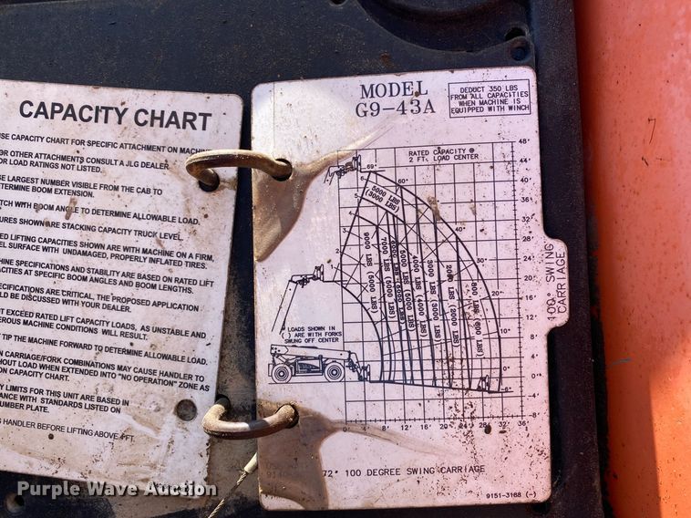 image for item KW9244 2007 JLG G9-43A  telehandler