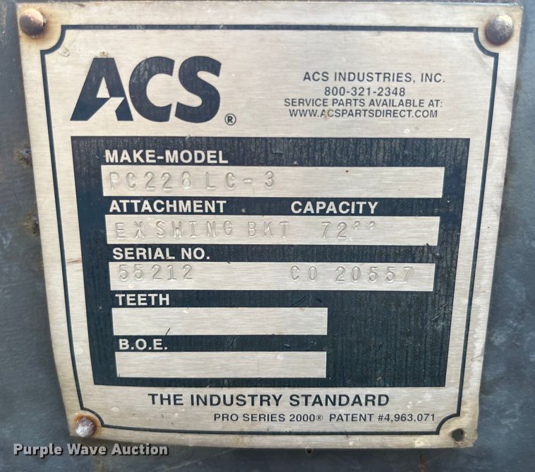 image for item LB9016 ACS  72" W excavator bucket
