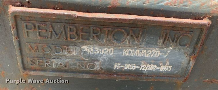 image for item LH9676 Pemberton KOMWA270  wheel loader forks