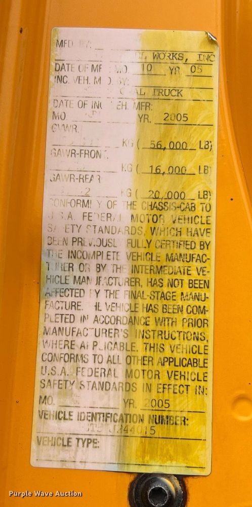 image for item LI9702 2006 International 7500  dump truck