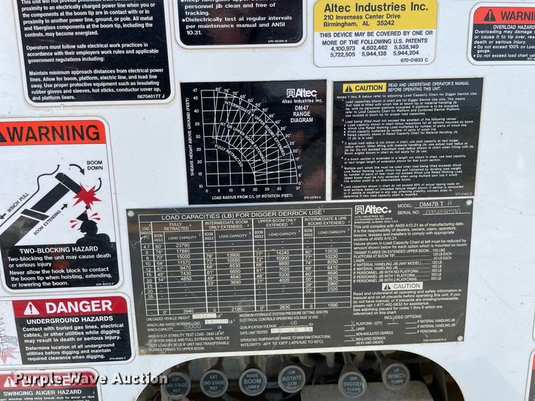 image for item LJ9723 2015 International DuraStar 4400  digger derrick truck