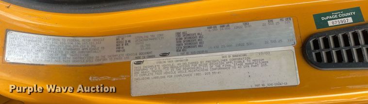 image for item LJ9739 2004 Sterling Acterra  flatbed truck