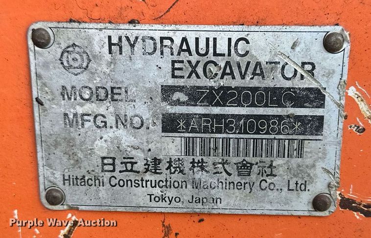 image for item LP9991 2006 Hitachi ZX200LC  excavator