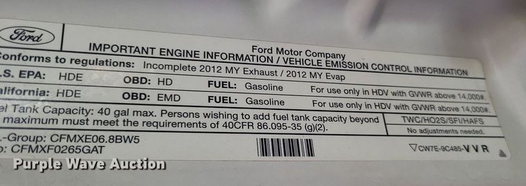 image for item LS9547 2012 Ford F550 Super Duty XL  bucket truck