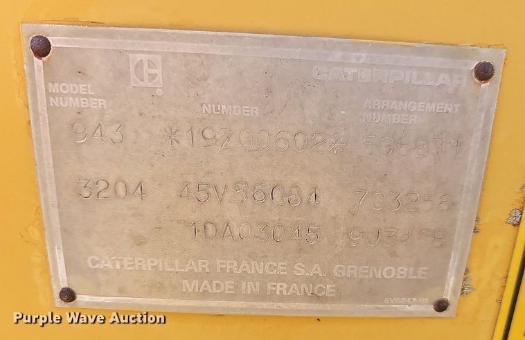 image for item LW9673 1987 Caterpillar 943  track loader