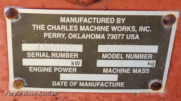 image for item LX9644 1999 Ditch Witch 1030  trencher