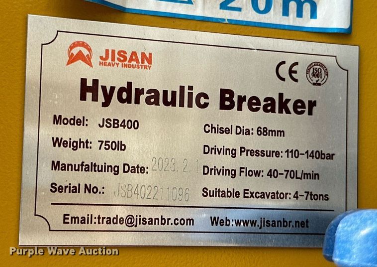 image for item MB9561 2023 Jisan JSB400  breaker