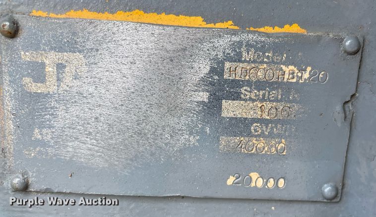 image for item ME9834 1985 Jant HD600HBT20  equipment trailer