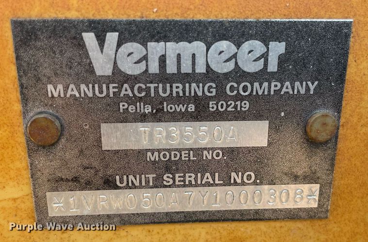 image for item ME9861 2000 Vermeer V3550A  trencher