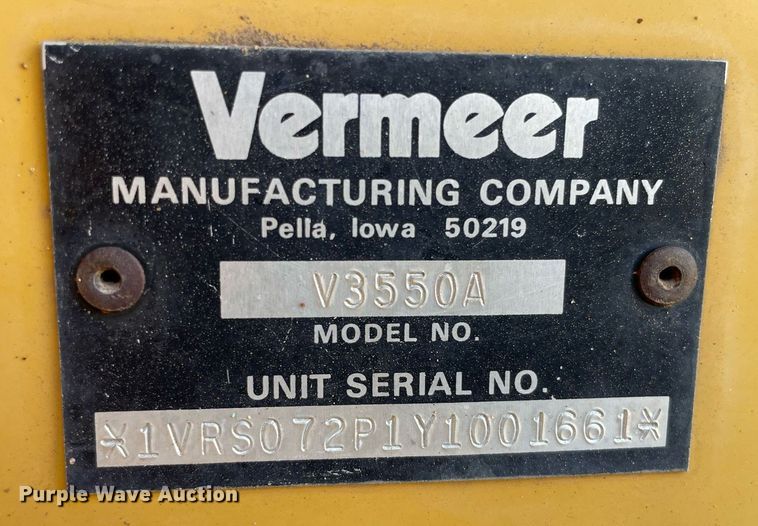 image for item ME9861 2000 Vermeer V3550A  trencher