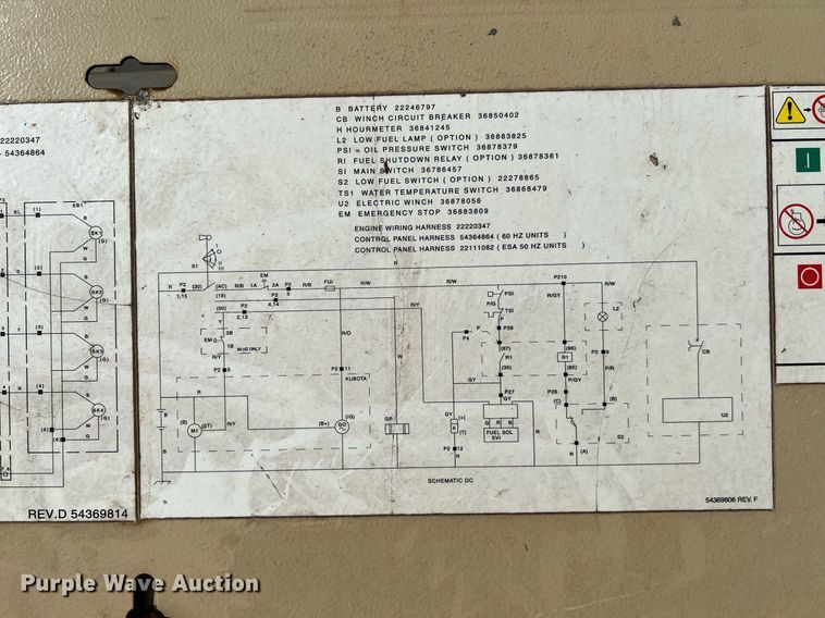 image for item MG9020 2011 Ingersoll Rand LS-60HZ-T4F  light plant