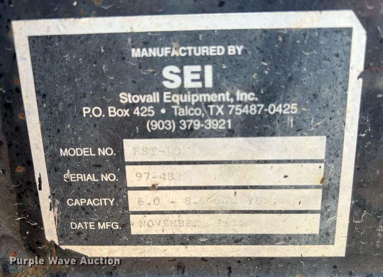 image for item MG9024 SEI RST-10  dump truck bed