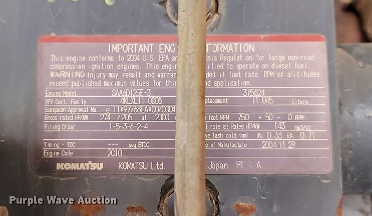 image for item ML9471 2005 Komatsu WA450-5L  wheel loader