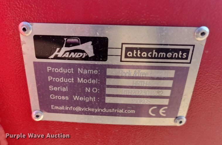 image for item ML9493 Handy Attachments HRTH43  skid steer rock and tree handler