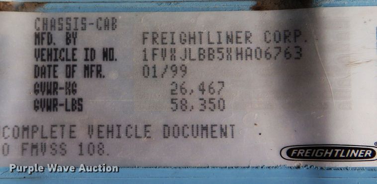 image for item MW9784 1999 Freightliner FL80  combination sewer jetter truck