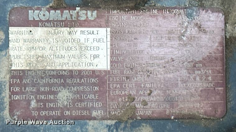 image for item NY9176 2001 Komatsu PC228USLC-3  excavator