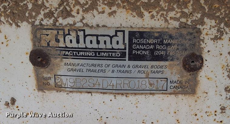 image for item DN6437 1994 Midland  bottom dump trailer