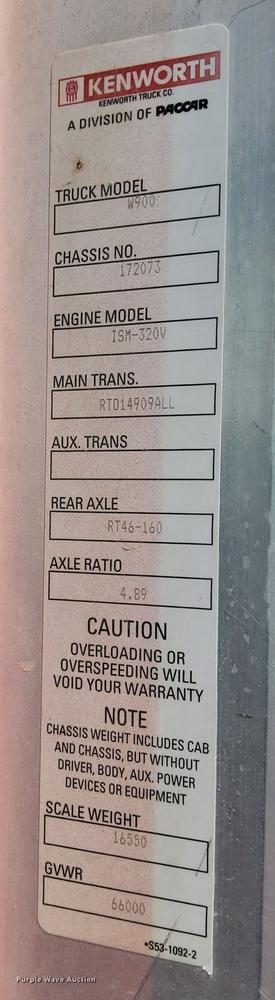 image for item DN6444 2007 Kenworth W900  ready mix truck