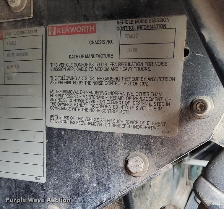 image for item DN6449 2001 Kenworth W900B  ready mix truck