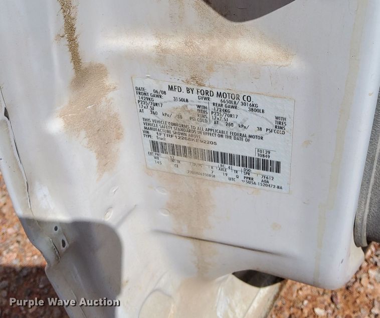 image for item DN6462 2008 Ford F150  pickup truck