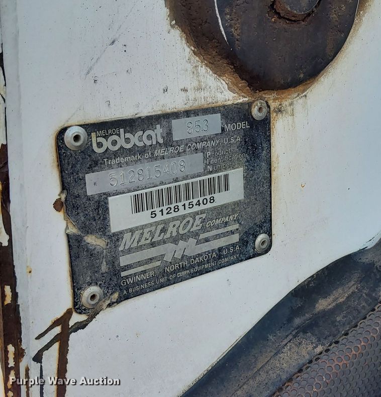 image for item DN6465 1994 Bobcat 853  skid steer loader