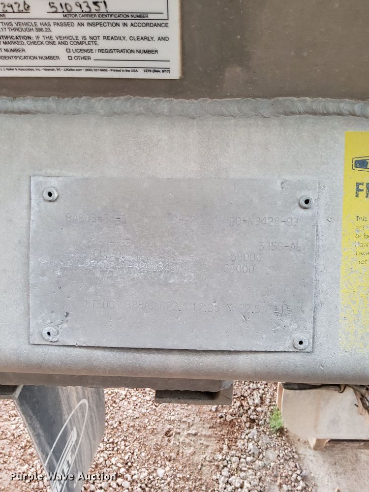 image for item DN6470 1993 Beall BD-N3428-93  bottom dump trailer