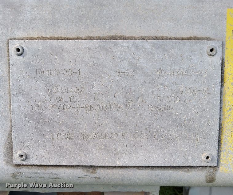 image for item DN6488 1993 Beall BD-N3442-93  bottom dump trailer