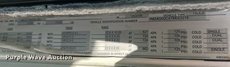 image for item DR4632 2007 Mack CV513 Granite  ready mix truck