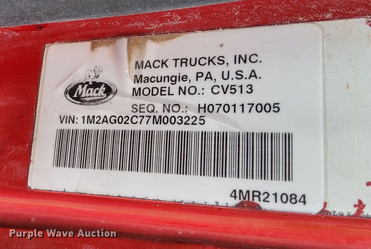 image for item DR4634 2007 Mack CV513 Granite  ready mix truck