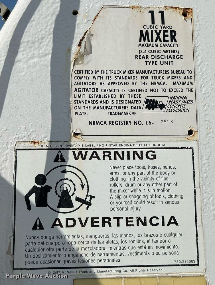 image for item DR4636 2003 Kenworth W900  ready mix truck