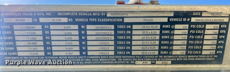 image for item DR4637 2003 Kenworth W900  ready mix truck