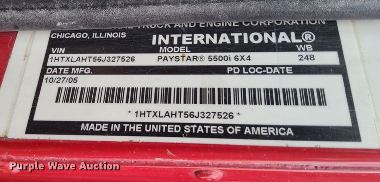 image for item DR4639 2006 International Paystar 5500i  ready mix truck