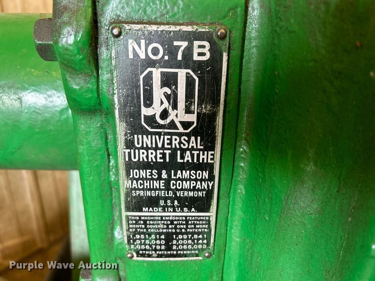 image for item DR4679 J&L No. 7B  lathe