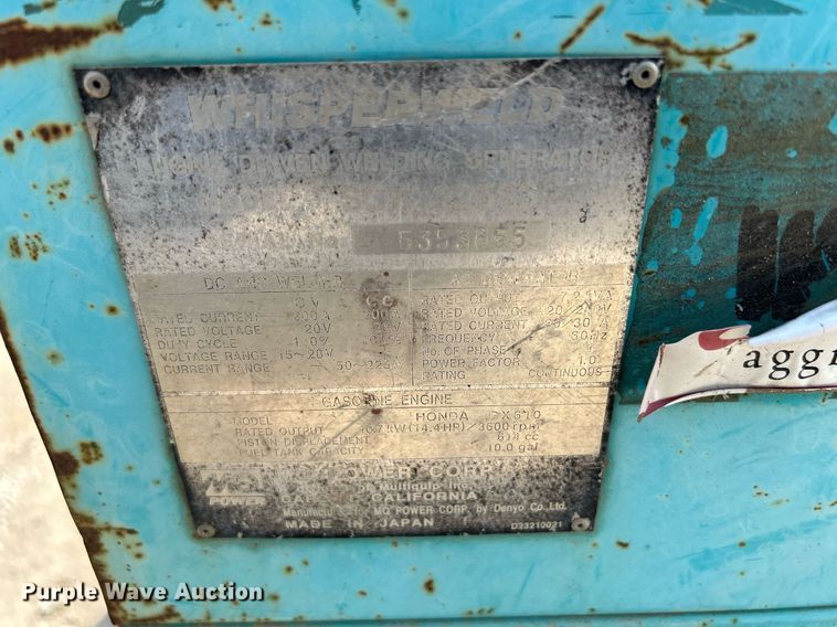 image for item MC9895 MQ Power Whisperweld SGW-225SS  welder