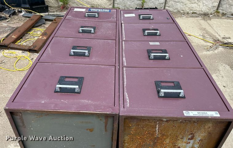 image for item MC9904 (2) four drawer file cabinets