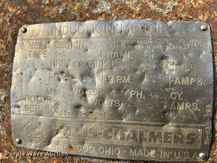image for item MC9953 Allis-Chalmers  electric motor