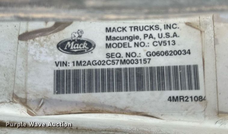 image for item NY9055 2007 Mack CV513  ready mix truck