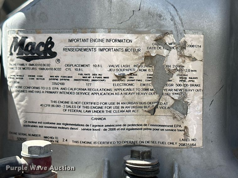 image for item NY9065 2007 Mack CTP713  ready mix truck