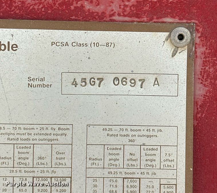 image for item NY9071 1977 Link-Belt HSP-22  crane